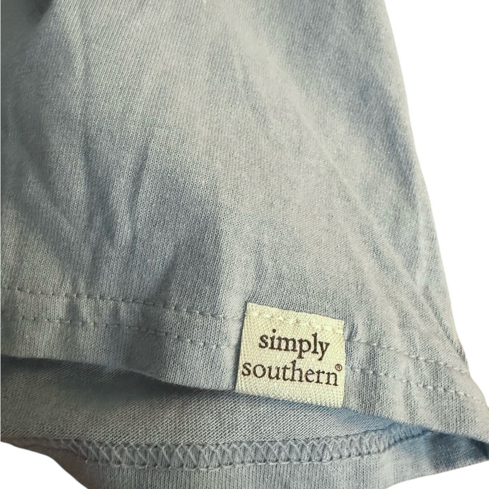 Simply Southern Sky Blue Long Sleeve Tee XL NWT - Picture 3 of 11